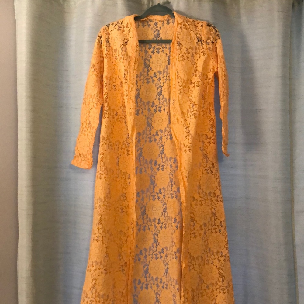 Peach lace jacket
